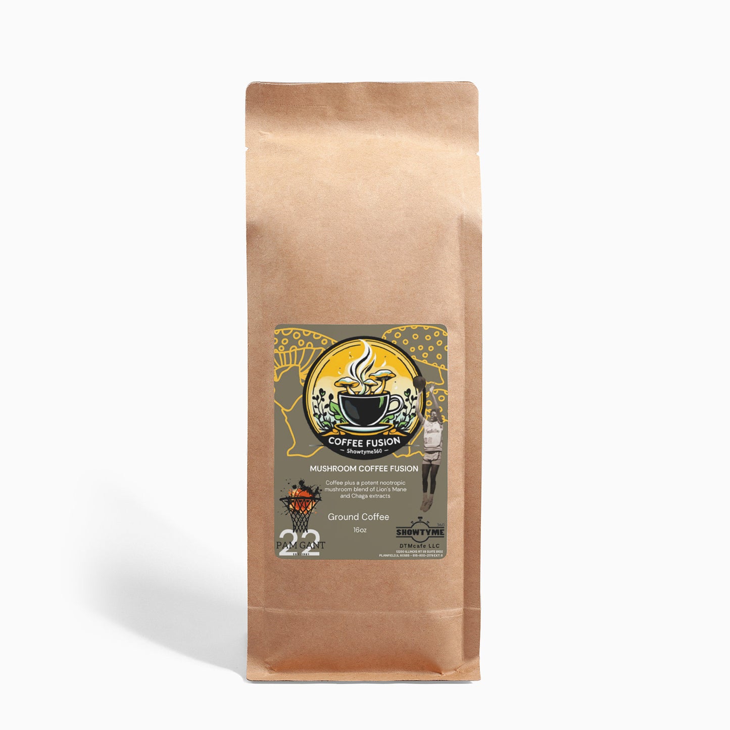 Mushroom Coffee Fusion - Showtyme360 -Lion’s Mane & Chaga 16oz