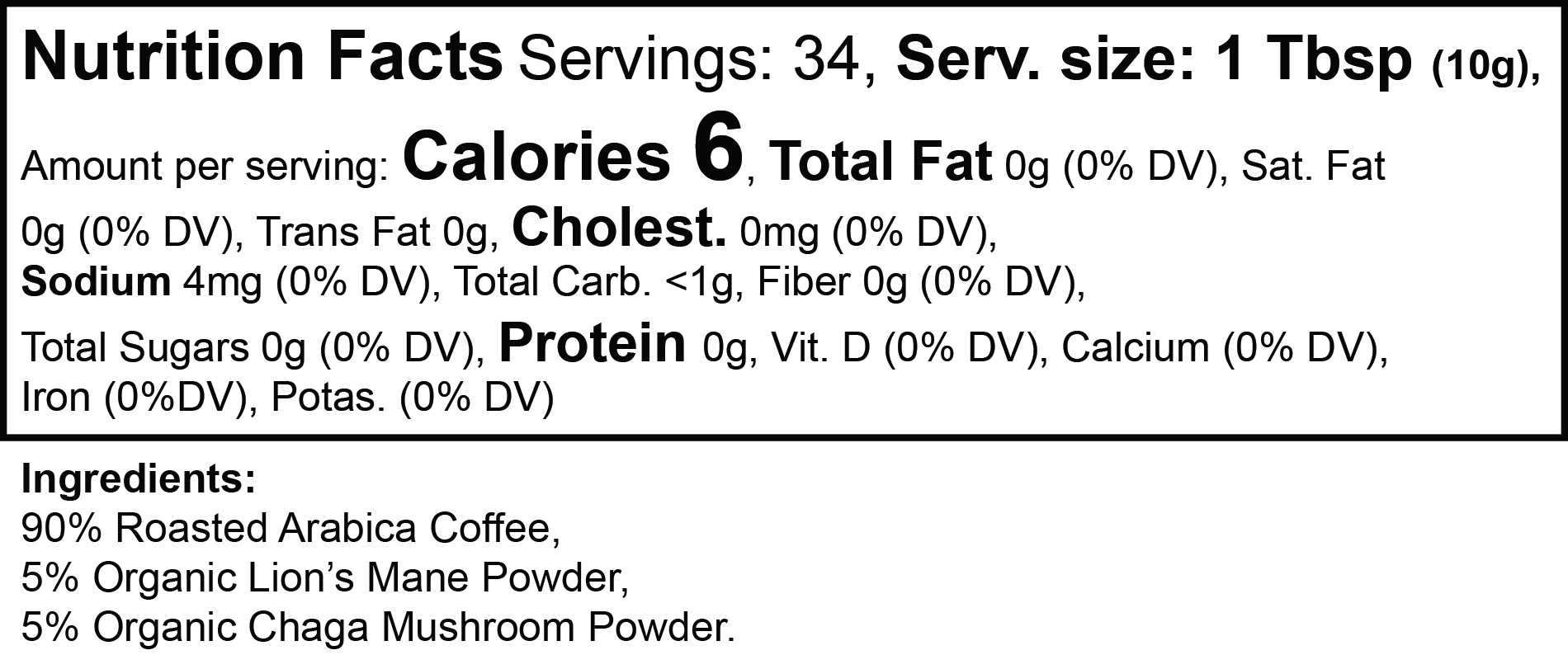 PAM GANT Mushroom Coffee (Energy Roast)